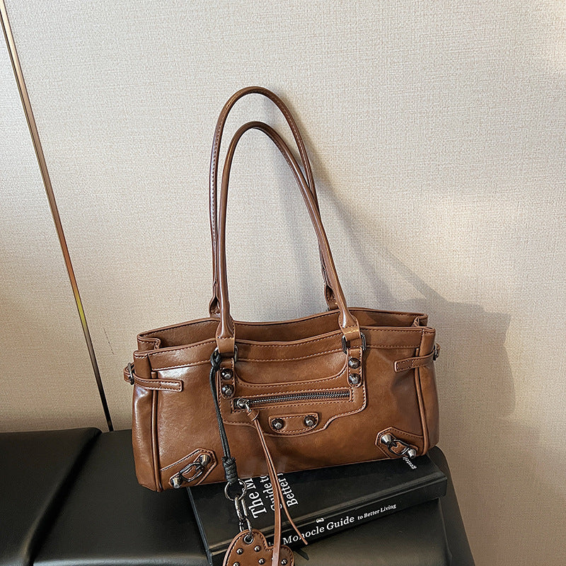 Women's Unique Rivet Zipper Locomotive Style Sweet Cool Hot Personalized Large Bags