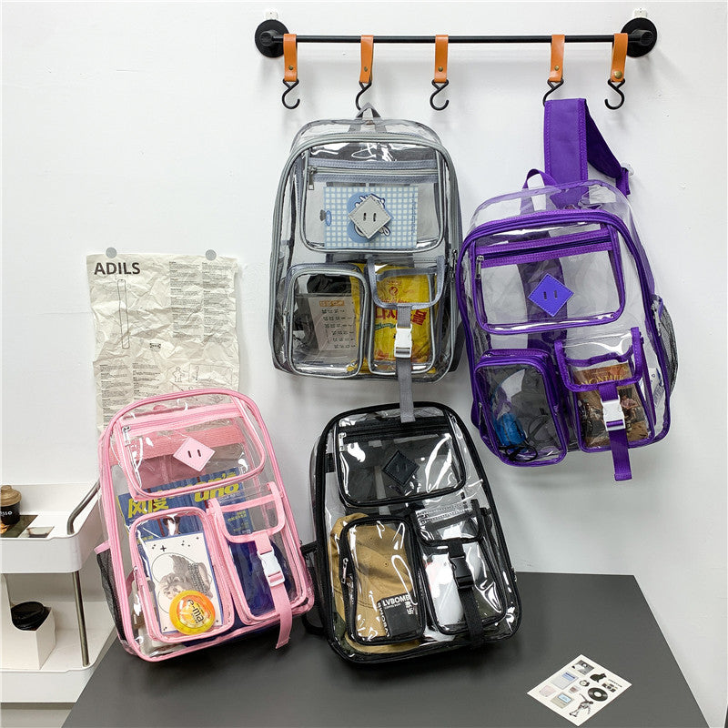 Women's & Men's Transparent Gel Korean Junior High Bags