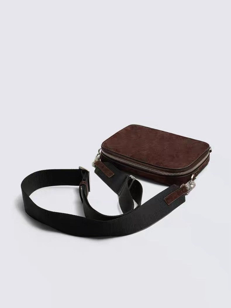 Fashion Beautiful Durable Men's Suede Leather Men's Messenger Bag