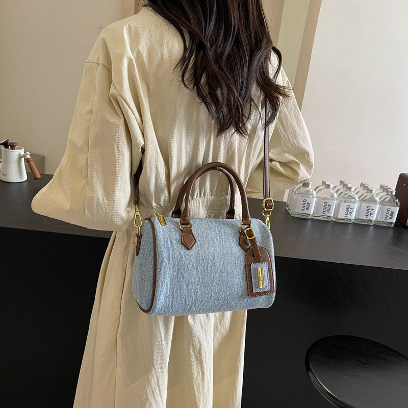 Autumn Retro Denim Pillow Trendy Fashionable Stylish Women's Shoulder Bag