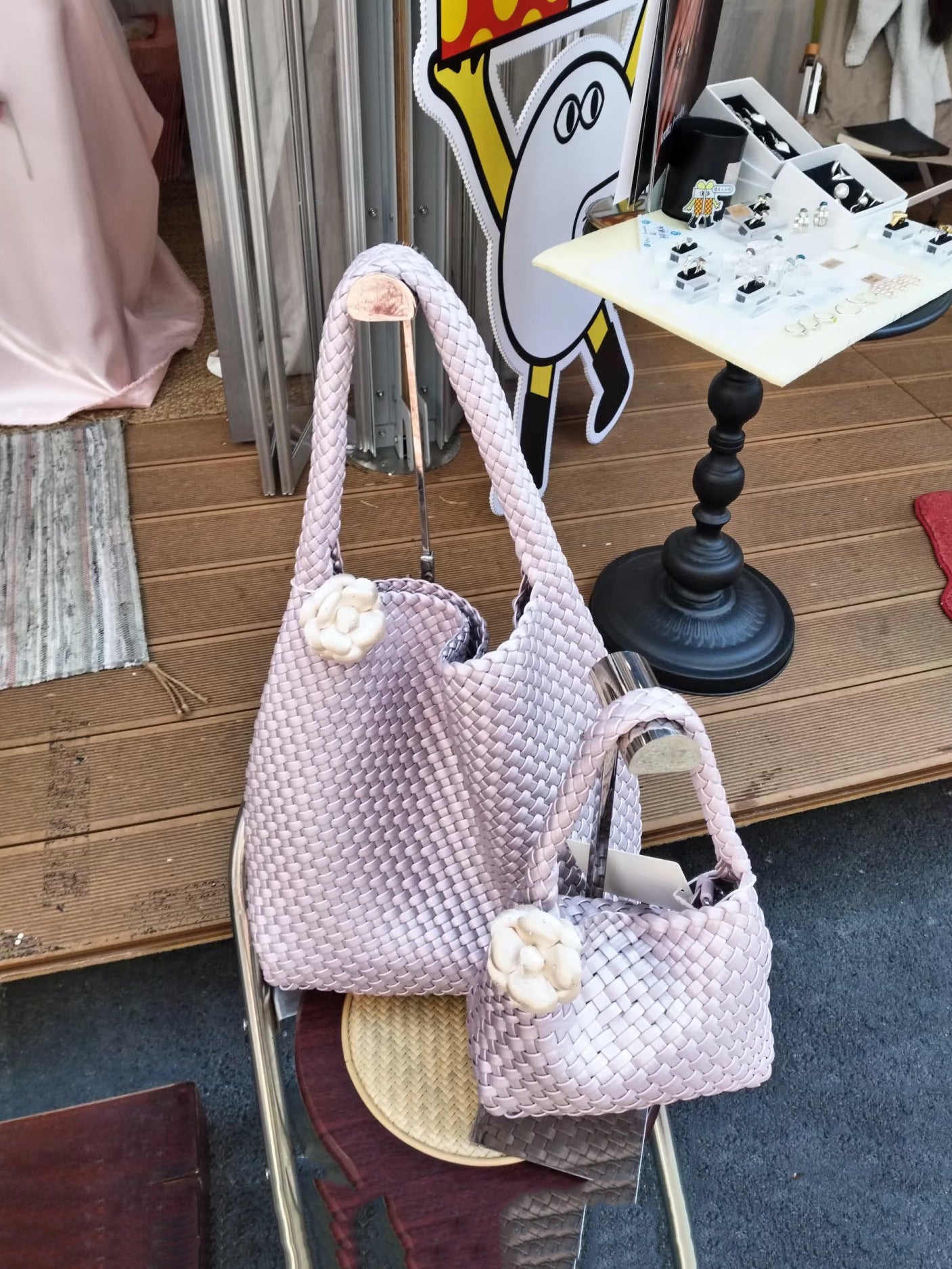 Women's Woven Large Capacity Totes Fashion Commuter Tote Bag
