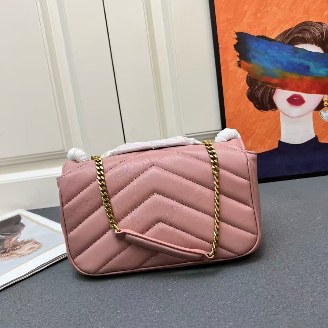 Comfortable New Women's Flip Sheepskin Chain Small Square Bags