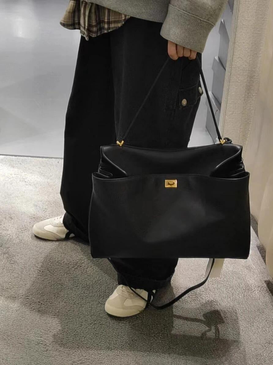 Women's Portable Catch Commuter Genuine Leather Kelly Bags