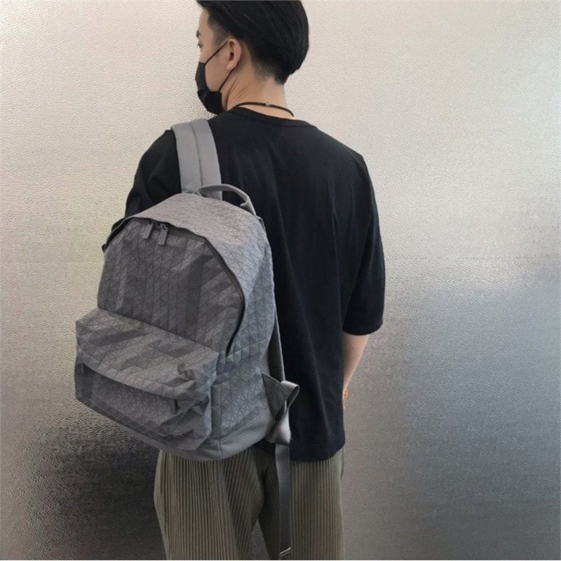 Women's & Men's Home Geometric Rhombus Silicone Large Capacity Computer Leisure Backpack