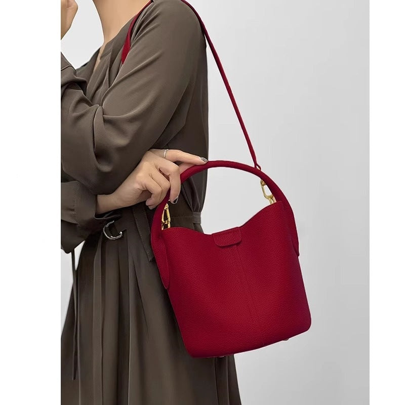 Women's Red High-grade Large Capacity Bridal Wedding Women's Handbag