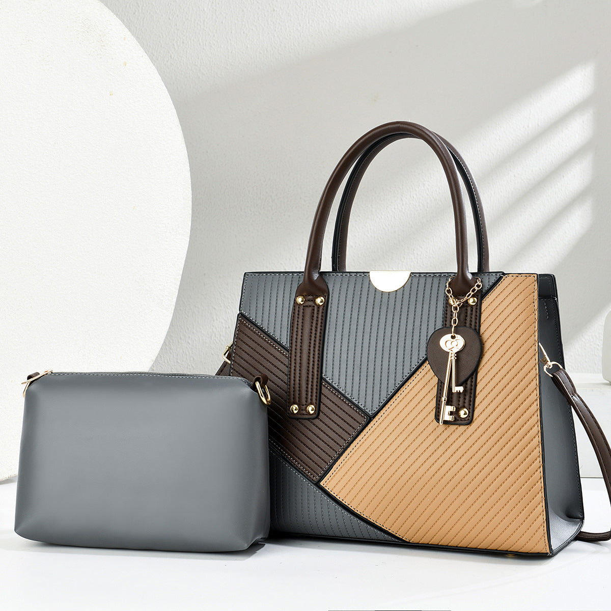 Trendy Two-piece Suit Mother Fashion Vintage Women's Handbag