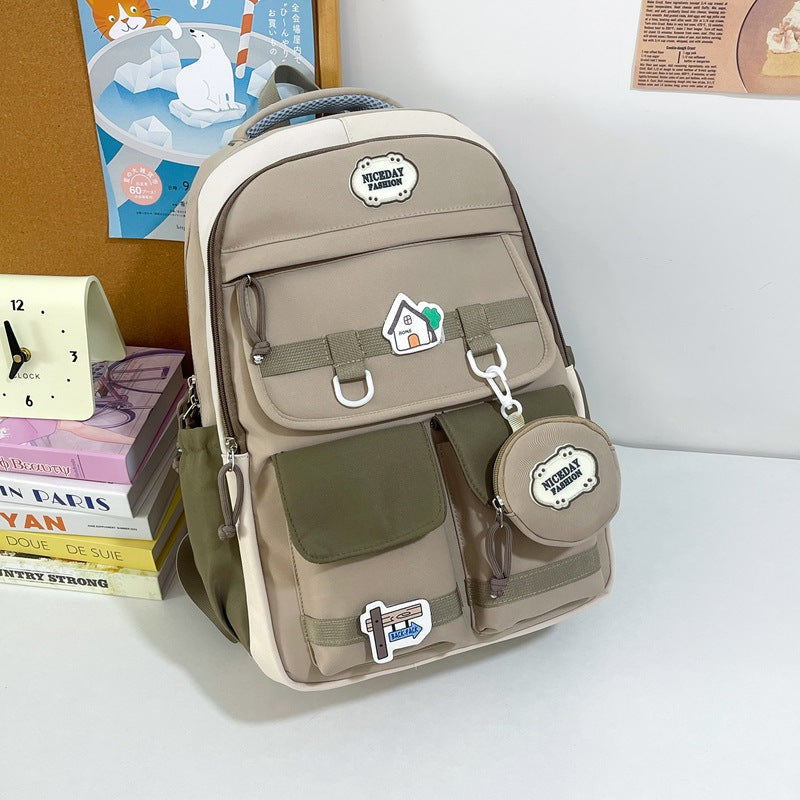Spring Cute Korean College Female Good-looking Wide Women's Backpack