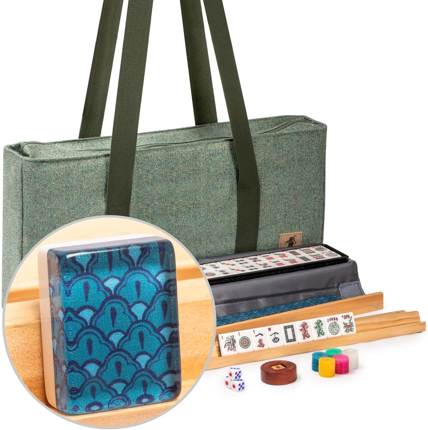 Mahjong Set Large Capacity Portable Toiletry Folding Bags