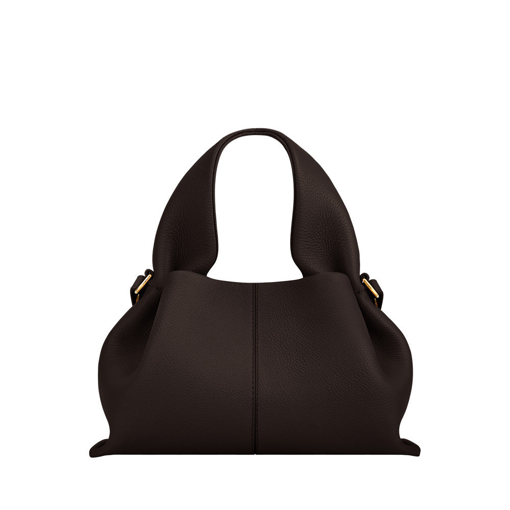 Women's Cloud Genuine Leather French Niche Dumpling Bags