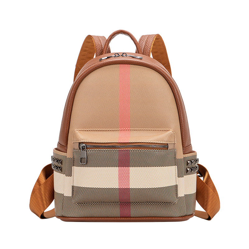 Plaid Fashion Mini Classic College Book Women's Backpack
