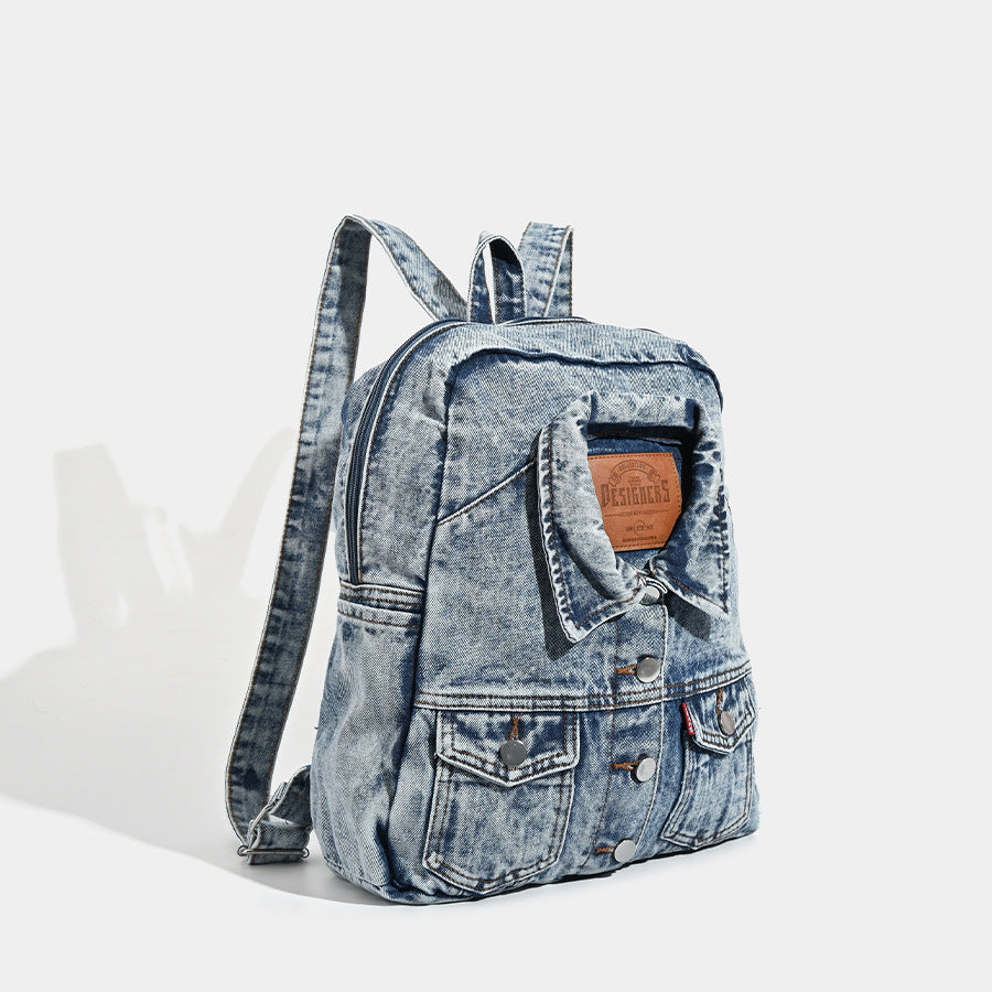 Denim Fashion Retro Style Large Capacity Tote Bag