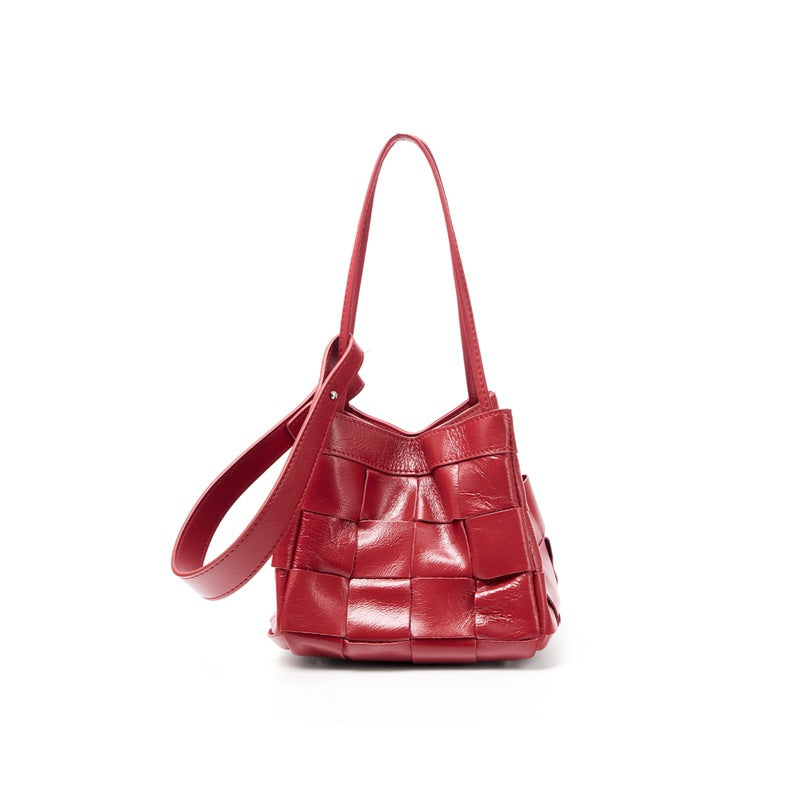 Women's Cowhide Hand-woven High-grade Genuine Leather Vegetable Women's Handbag