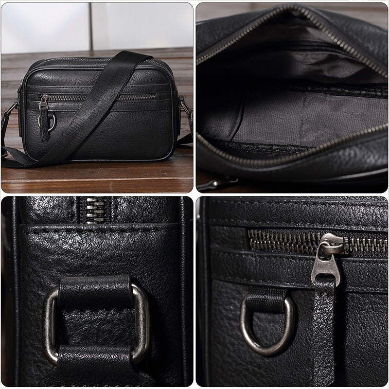 Men's Genuine Leather Light Luxury Cattlehide Fashion Bags
