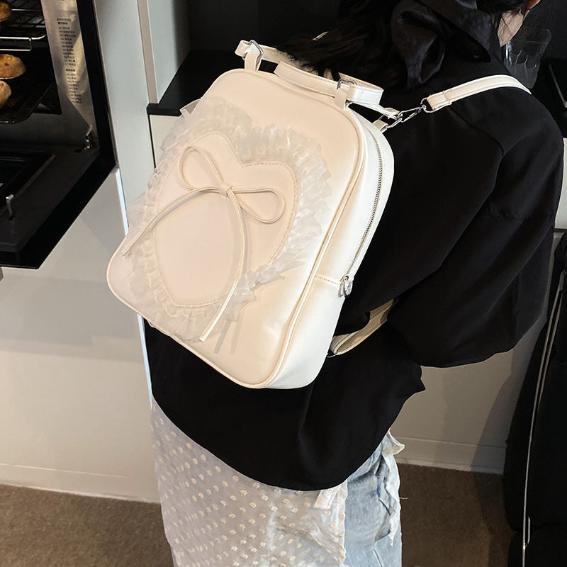 Lace Fresh Cute Trendy Fashion Large Women's Backpack