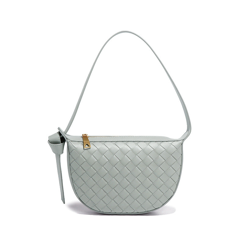 Women's Woven Fashion Simple Zipper Opening Versatile Shoulder Bags