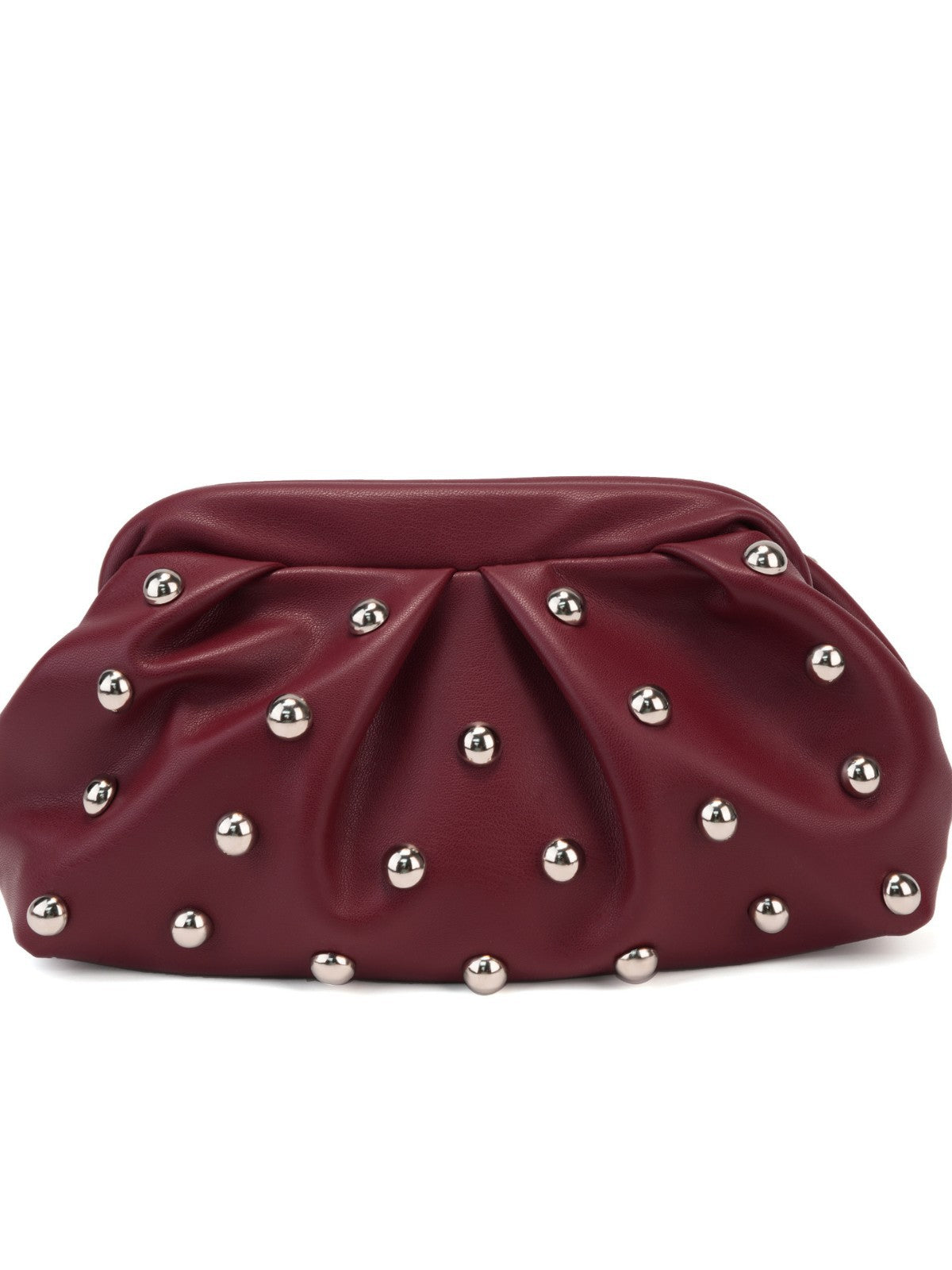 Women's Rivet Mushroom Nail Hand Chain Pleated Bags