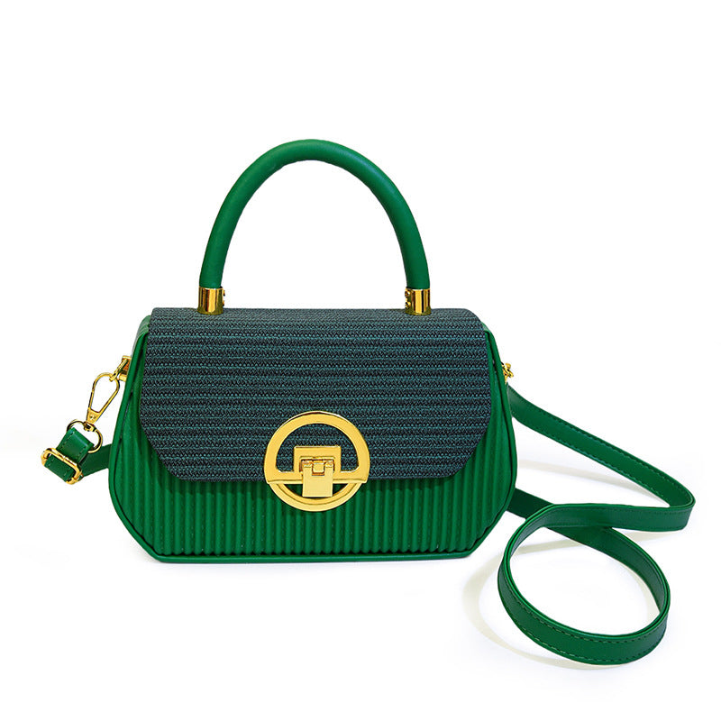 Western Style Contrast Color Underarm Niche Women's Shoulder Bag