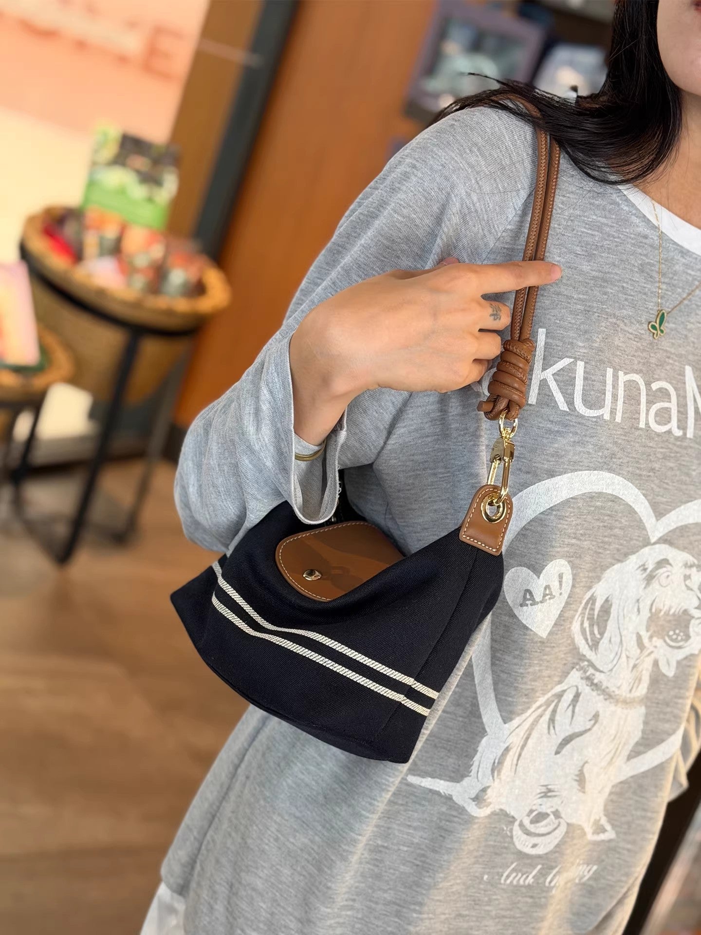 Women's Denim Niche Western Style Dumpling High-grade Underarm Women's Messenger Bag