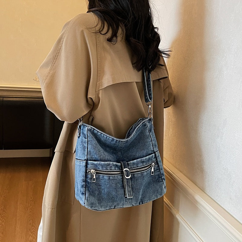 Creative Women's Fashion Denim Commuter Portable Tote Bags