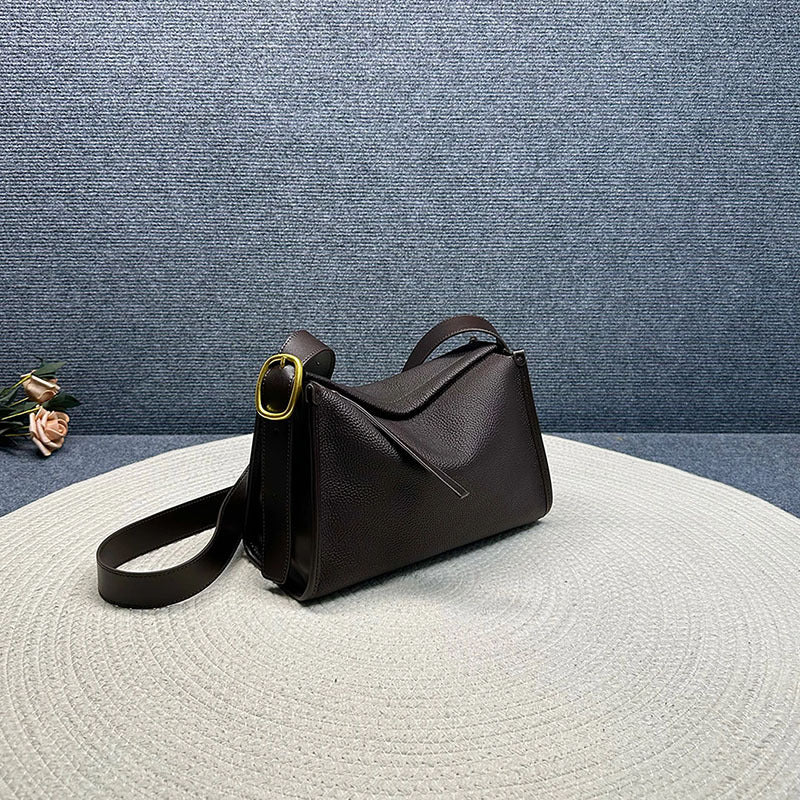 Women's Genuine Leather High-grade Pillow First Layer Cowhide Large Women's Shoulder Bag