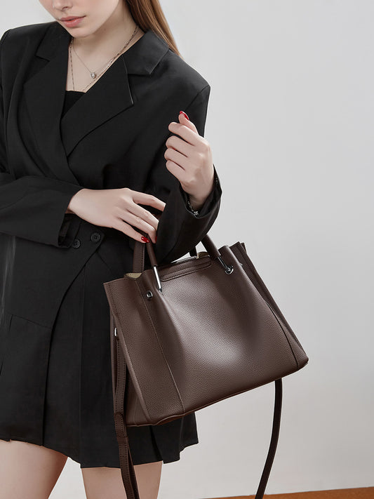 Women's Cowhide Large Capacity Simple Spring Korean Style Bags
