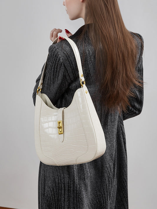 Women's Design Large Capacity Crocodile Pattern Patent Bags