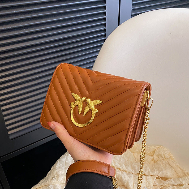 Women's Pinko Trendy Design Swallow Fashion Chain Women's Messenger Bag