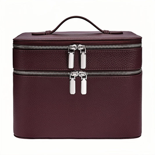 Light Luxury Large Capacity Leather Convenient Cosmetic Cases