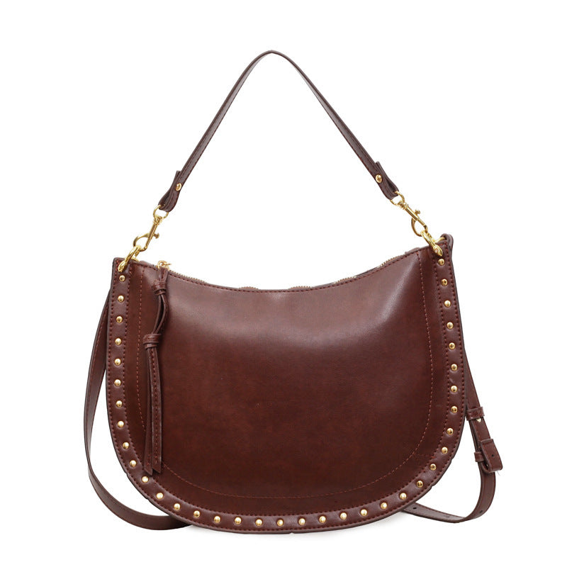 Women's Retro Large Capacity Spring Rivet Temperament Bags