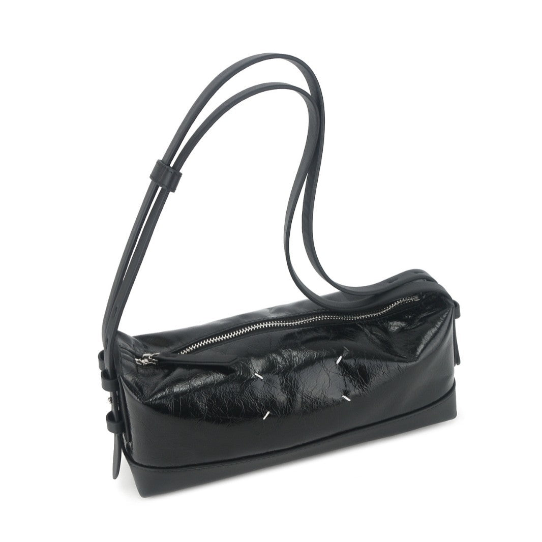 Minimalist Line Oil Wax Leather Double Bags