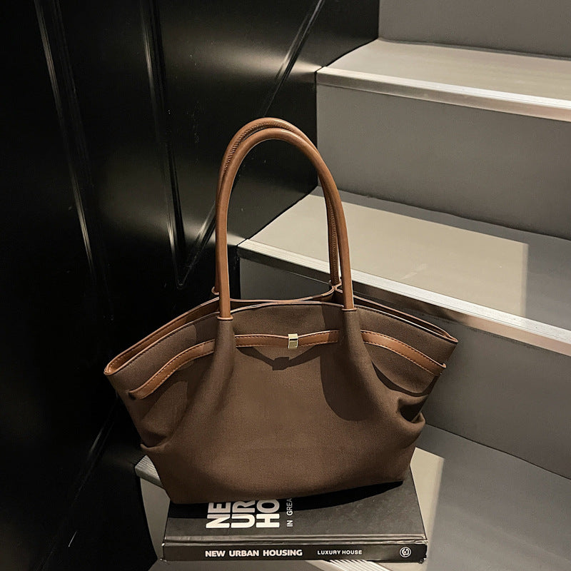 Female Frosted Stylish Textured High Grade Veet Commuting Idle Style Bags