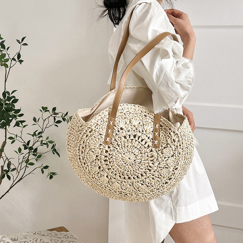 Woven Seaside Vacation Beach Large Capacity Women's Shoulder Bag