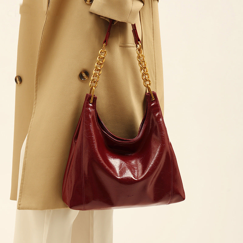 Women's High-grade Large Capacity Underarm Red Wedding Bags