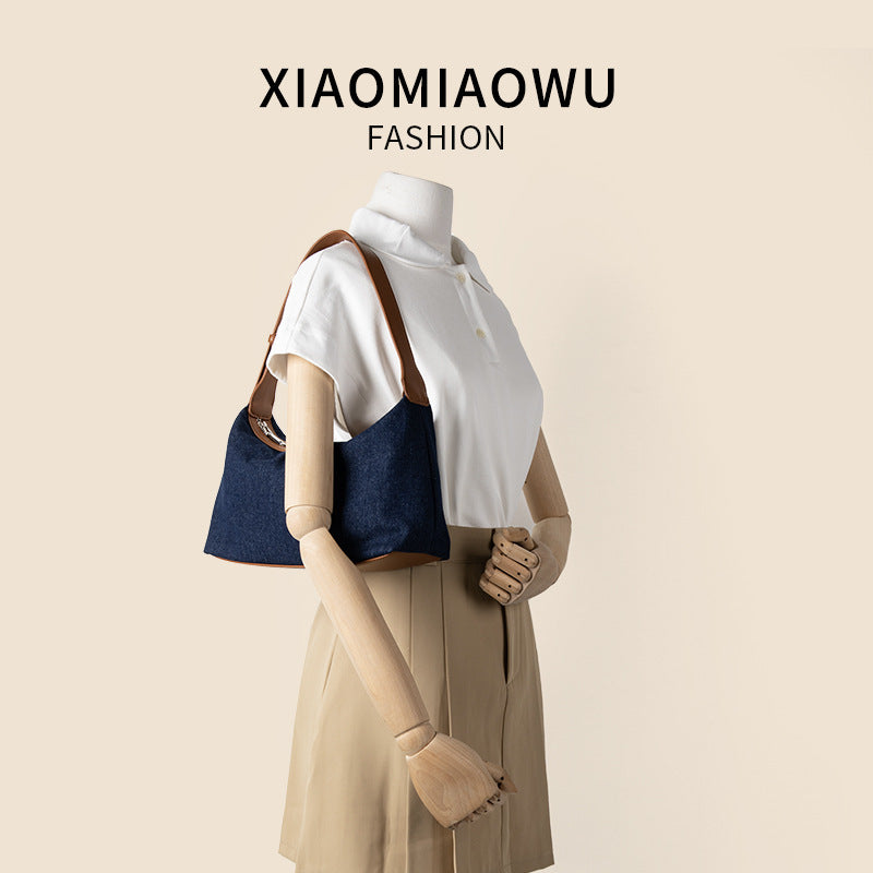 Summer Jean Leisure Artistic Portable Female High Underarm Bag