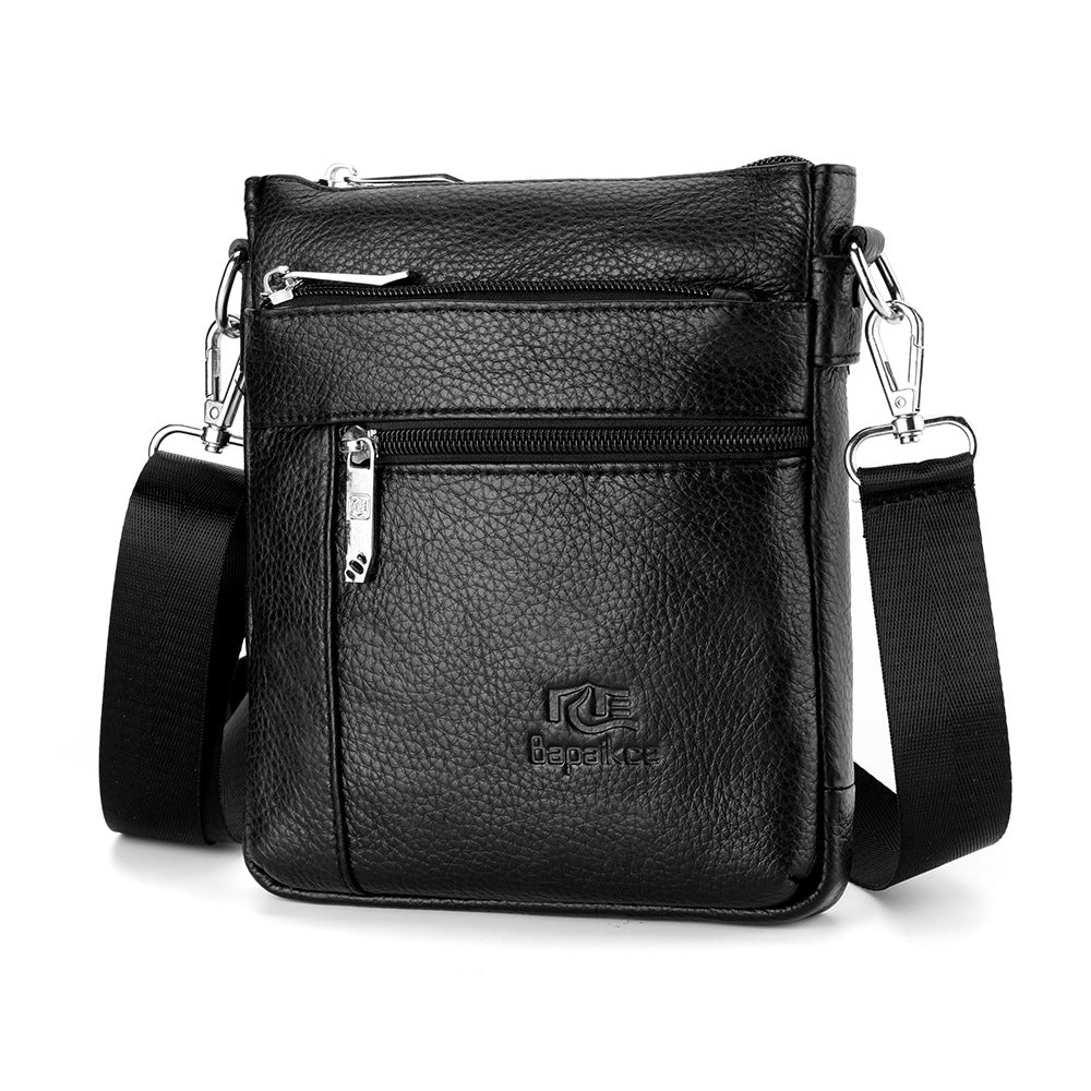 Men's Cowhide Leather High-grade Vertical Trendy Genuine Shoulder Bags