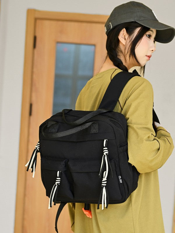 Women's & Men's Simple Design Sense Commuter Double Fashion Leisure Backpack