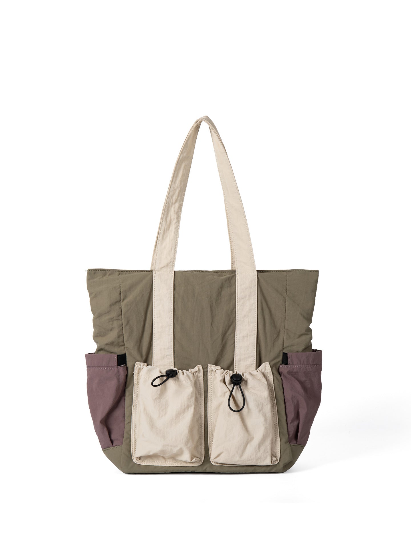 Korean Style Minority Simple Nylon Large Capacity Drawstring Design Shoulder Bags