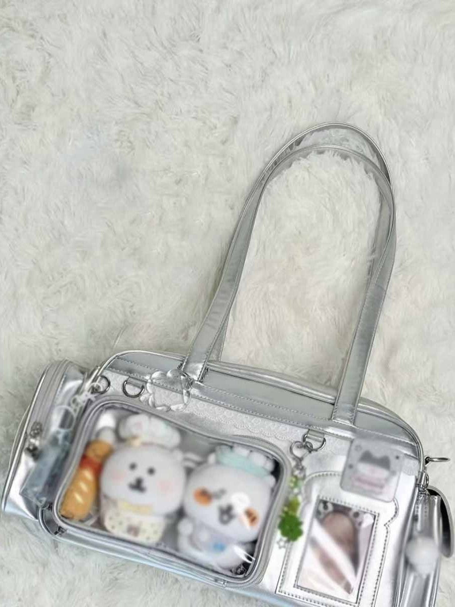 Doll Transparent Commuter Large Capacity Boston Tote Bag