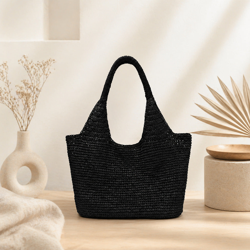 Women's High Sense Straw Hand-woven Large Capacity Vacation Bags