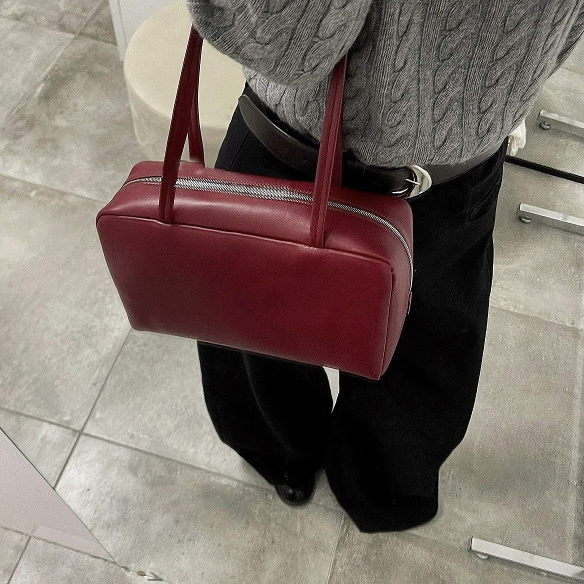 Genuine Leather Boston Red Bowling Commuter Bags
