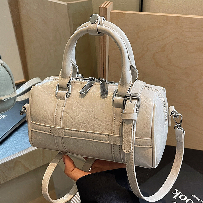 Women's Fashion Hand Carrying Bowling Summer Simple Pleated Niche Bags
