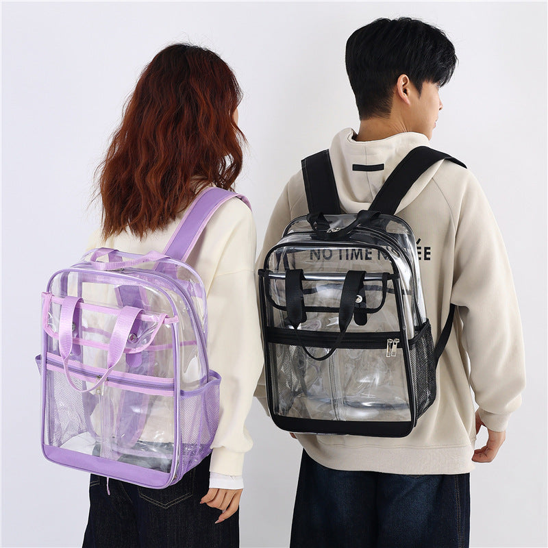 Transparent Large Capacity Short Trip Computer Leisure Backpack