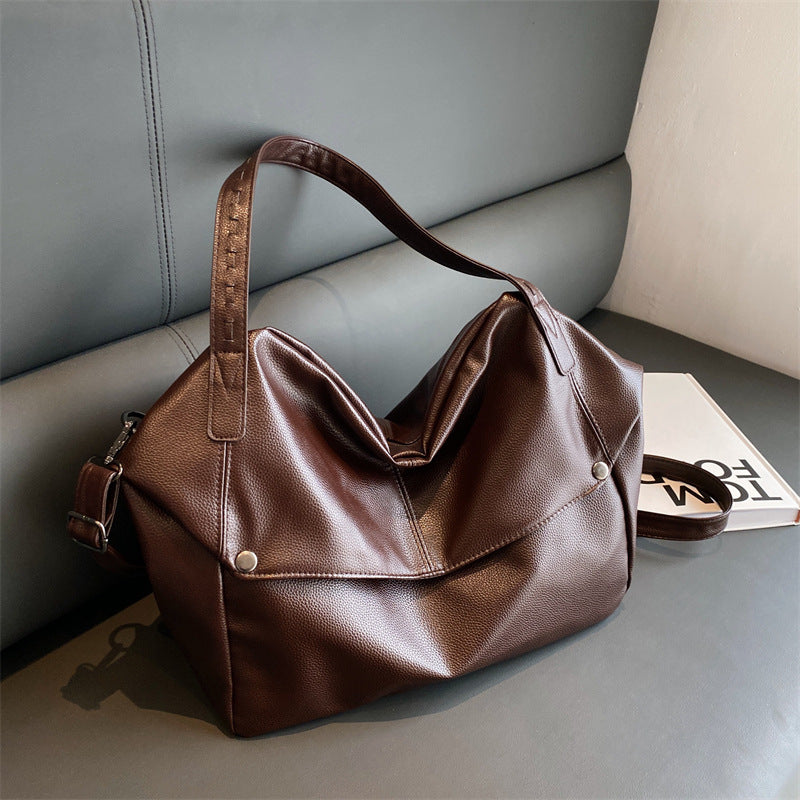 Women's Large Capacity Fashion Western Style Solid Tote Bag