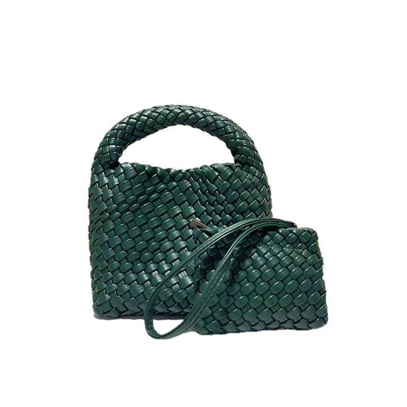 Women's Pretty Spinach Sailor Hand-woven Portable Women's Handbag