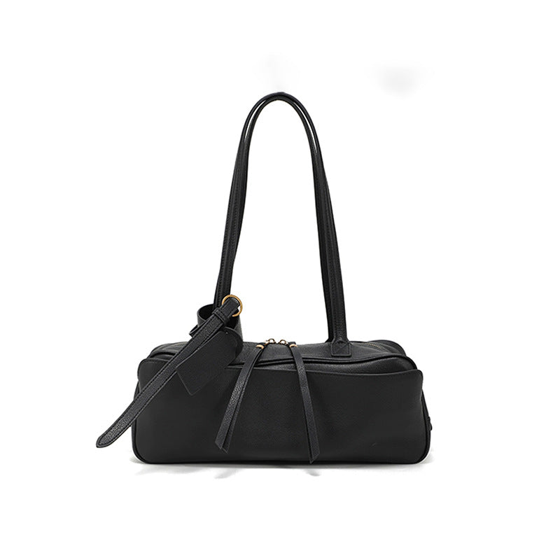 Bowling Loose Feeling Genuine Leather Soft Underarm Bag