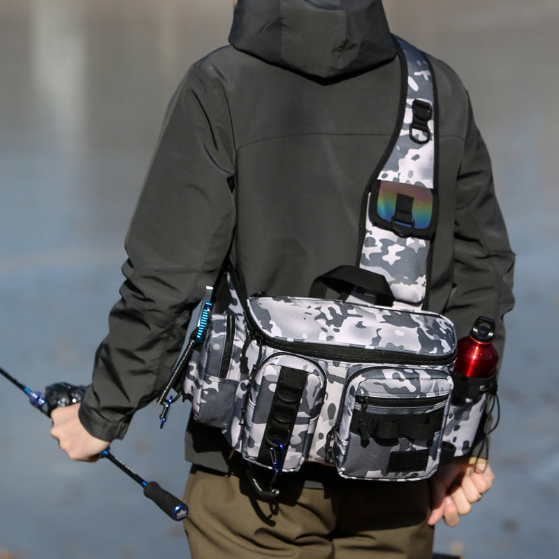 Men's Lure Multifunctional Fishing Pole Insertion Sports Backpack