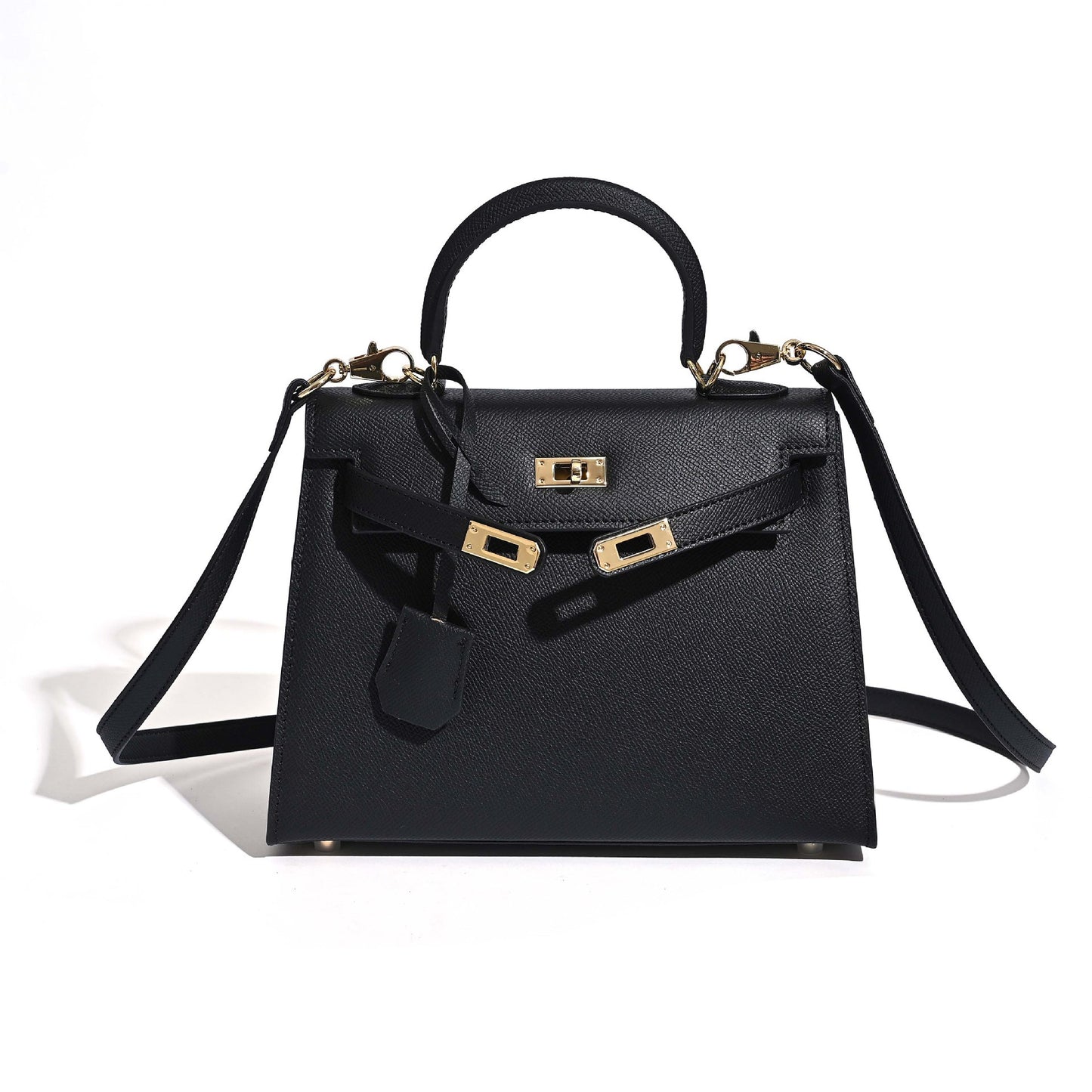 Genuine Leather Second Generation Kelly Palm Print Simple Women's Handbag