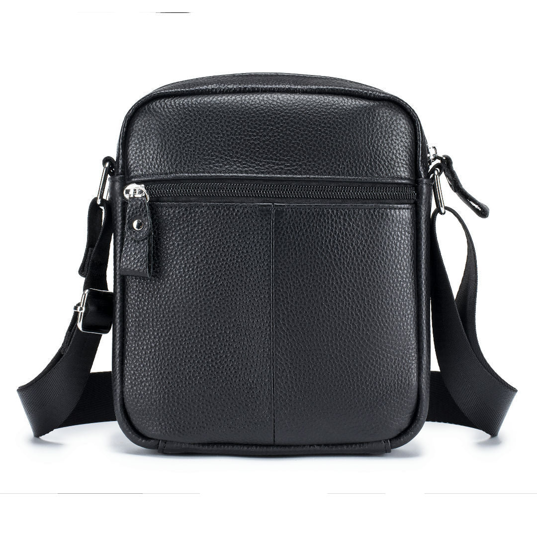 Men's Layer Cowhide Business Leisure Mini Genuine Men's Messenger Bag