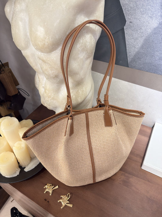 Women's Woven Large Capacity Totes Vacation Style High Sense Bags