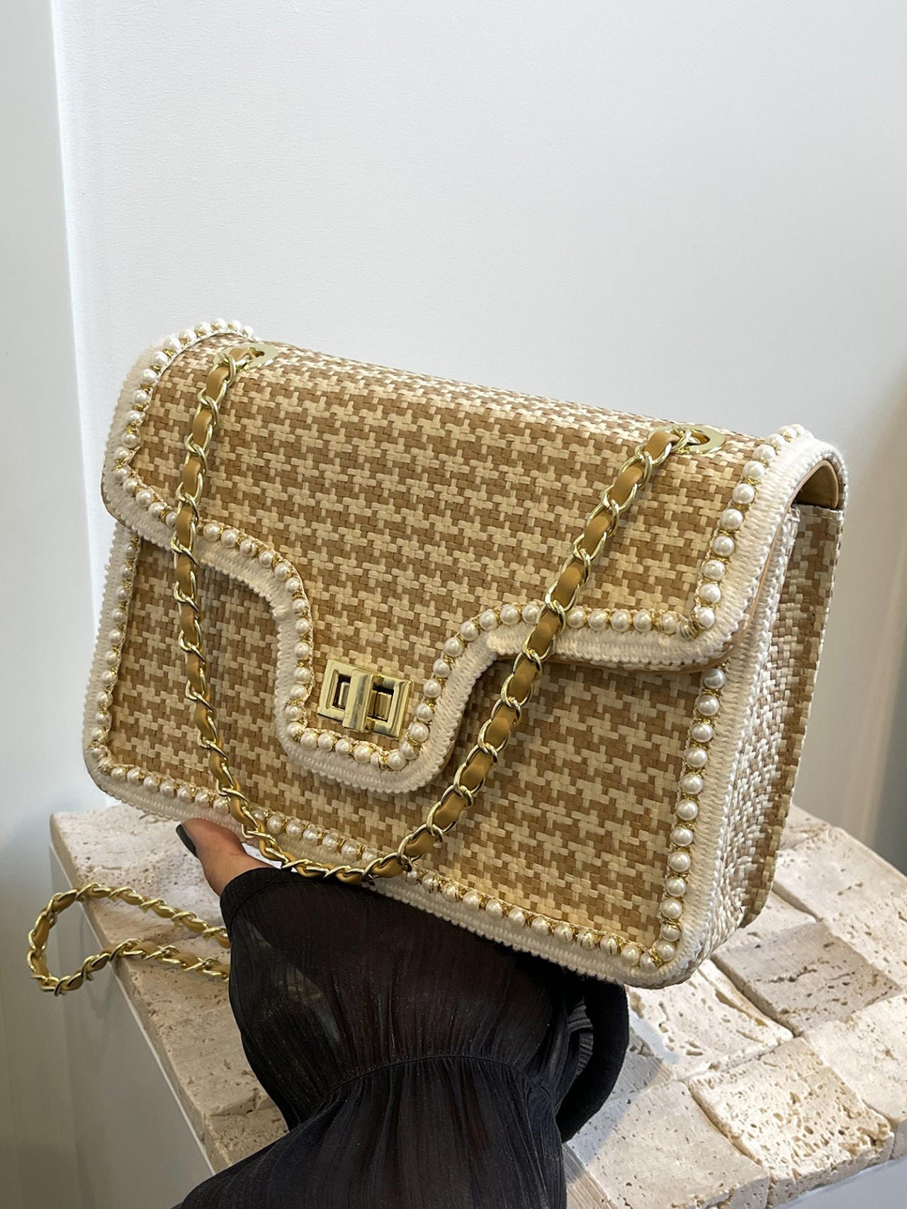 Women's Classic Style Knitted Chain Underarm Bags